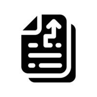 report icon. glyph icon for your website, mobile, presentation, and logo design. vector