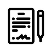 contract icon. line icon for your website, mobile, presentation, and logo design. vector