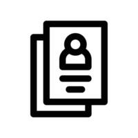 cv icon. line icon for your website, mobile, presentation, and logo design. vector