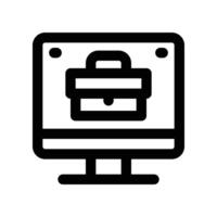 computer icon. line icon for your website, mobile, presentation, and logo design. vector