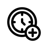 overtime icon. line icon for your website, mobile, presentation, and logo design. vector