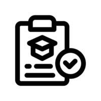 qualification icon. line icon for your website, mobile, presentation, and logo design. vector