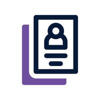 cv icon. dual tone icon for your website, mobile, presentation, and logo design. vector