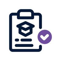 qualification icon. dual tone icon for your website, mobile, presentation, and logo design. vector