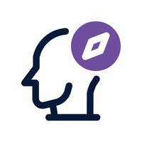 intuitive icon. dual tone icon for your website, mobile, presentation, and logo design. vector