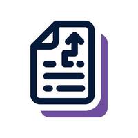 report icon. dual tone icon for your website, mobile, presentation, and logo design. vector