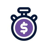 time management icon. dual tone icon for your website, mobile, presentation, and logo design. vector
