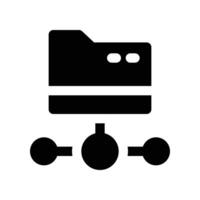 folder icon. glyph icon for your website, mobile, presentation, and logo design. vector