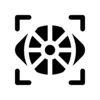 eye scan icon. glyph icon for your website, mobile, presentation, and logo design. vector