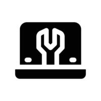 laptop icon. glyph icon for your website, mobile, presentation, and logo design. vector
