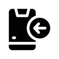 incoming call icon. glyph icon for your website, mobile, presentation, and logo design. vector