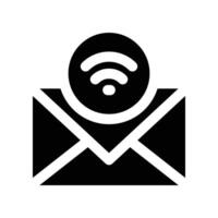 email icon. glyph icon for your website, mobile, presentation, and logo design. vector
