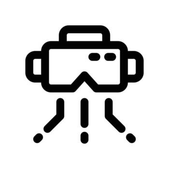 virtual reality icon. line icon for your website, mobile, presentation, and logo design. vector