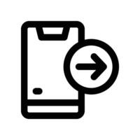 outgoing call icon. line icon for your website, mobile, presentation, and logo design. vector