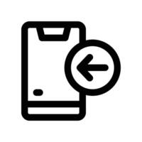 incoming call icon. line icon for your website, mobile, presentation, and logo design. vector