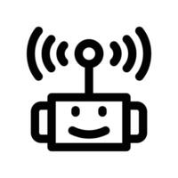 bot assistant icon. line icon for your website, mobile, presentation, and logo design. vector