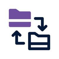 file sharing icon. dual tone icon for your website, mobile, presentation, and logo design. vector