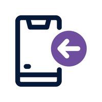 incoming call icon. dual tone icon for your website, mobile, presentation, and logo design. vector