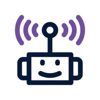 bot assistant icon. dual tone icon for your website, mobile, presentation, and logo design. vector