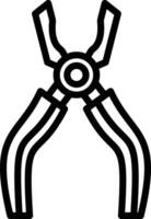 Wire Cutters Line Icon vector