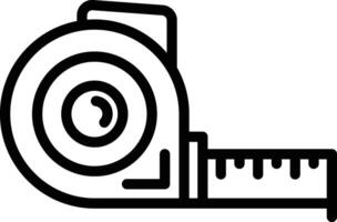 Tape Measure Line Icon vector