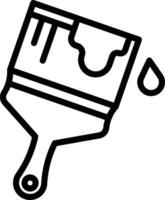 Paint Brush Line Icon vector