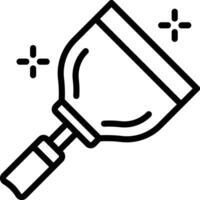 Putty Knife Line Icon vector