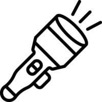 Flashlight Line Icon vector