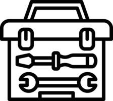 Toolbox Line Icon vector