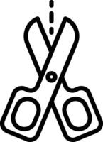 Scissors Line Icon vector