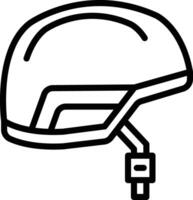 Helmet Line Icon vector