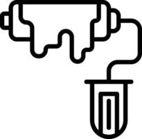 Paint Roller Line Icon vector