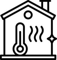 Heating Line Icon vector