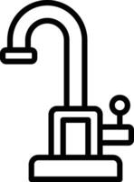 Faucet Line Icon vector