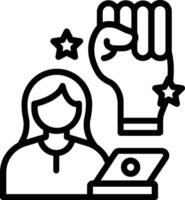 Pride Line Icon vector