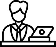 Web Designer Male Line Icon vector