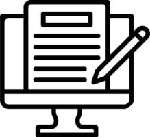 Copywriting Line Icon vector
