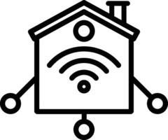 Home Network Line Icon vector