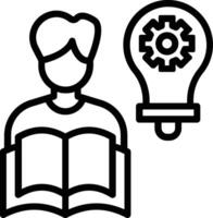 Self Learning Line Icon vector