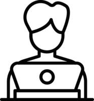 Freelancer Line Icon vector