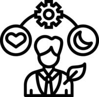 Sustainable Routine Line Icon vector
