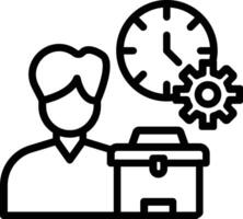 Work Time Line Icon vector