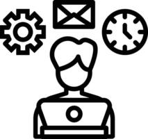 Multi Tasking Line Icon vector