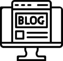 Blogging Line Icon vector