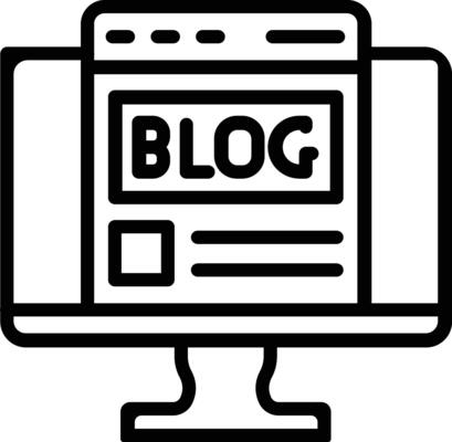 Blogging Line Icon