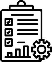 Project Management Line Icon vector