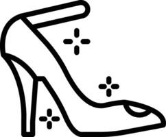 High Heel Line Icon vector