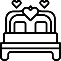 Bed Line Icon vector