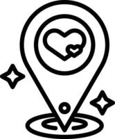 Location Line Icon vector