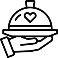 Tray Line Icon vector